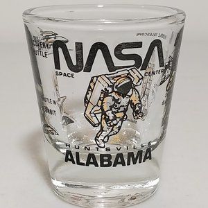 Vintage NASA Shot Glass Huntsville Alabama NICE #S013